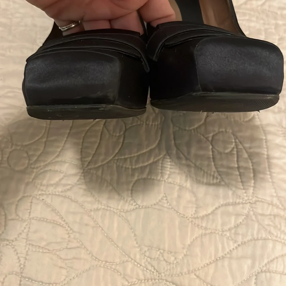 Marni Women’s Black Square Toe Satin 5” Stiletto Heel Pump Shoes Sz 38